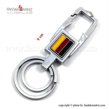 جاکلیدی دو حلقه ای استیل طرح پرچم انگلیس