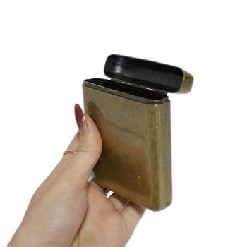 جعبه سیگار نقره ای طرح دار
