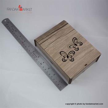 جعبه کادویی چوبی پیپ مدل پروانه