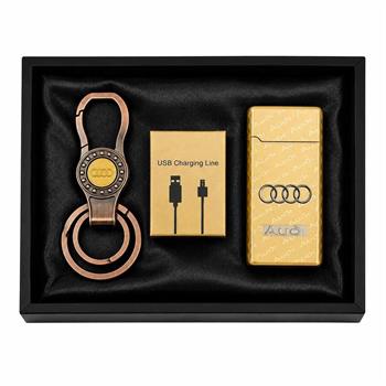 ست فندک المنتی و جا سوئیچی طرح AUDI