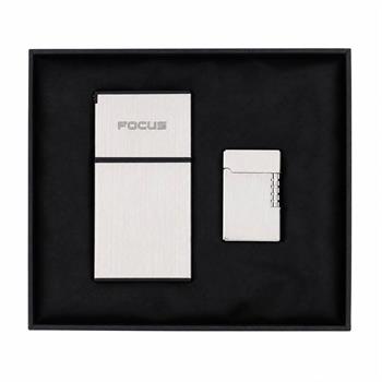 ست فندک و جعبه سیگار فندک دار FOCUS