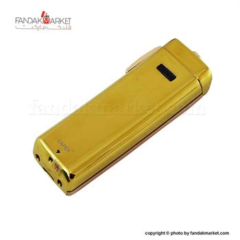 فندک برقی مدل دکمه لمسی ARC طلایی-آبی