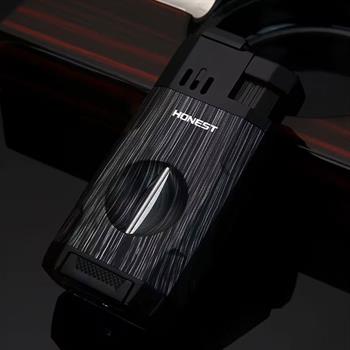 فندک دو شعله هانست کاتردار نوک مدادی