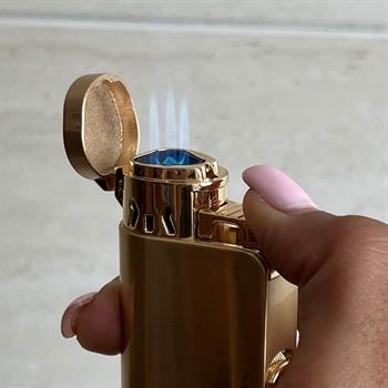 فندک سه شعله جوبون طرح طلایی مات