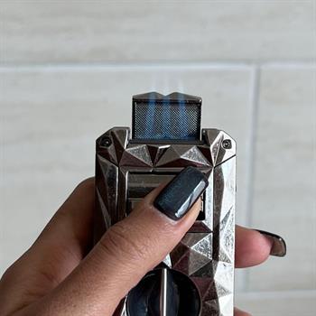 فندک سه شعله گازی کاتر دار نقره ای
