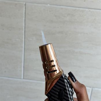 فندک شعله افکن ساعتدار طلایی