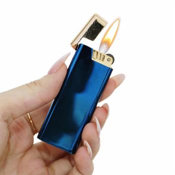 فندک سنگی مدل آبی طلایی