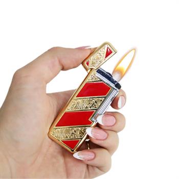 فندک مدل دکمه بغل مشکی طلایی 