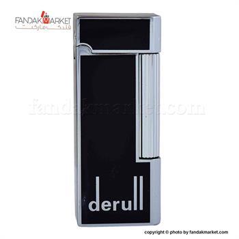 فندک لوکس DERUI مدل کلید بغل  مشکی  دور نقره ای