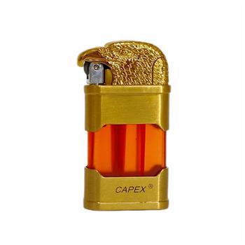 فندک مخزن شیشه ای عقاب کپکس طلایی نارنجی