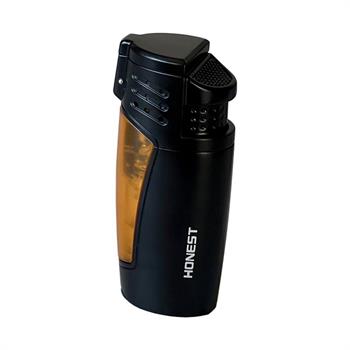 فندک مدل هانست مدل مخزن شیشه ای مشکی