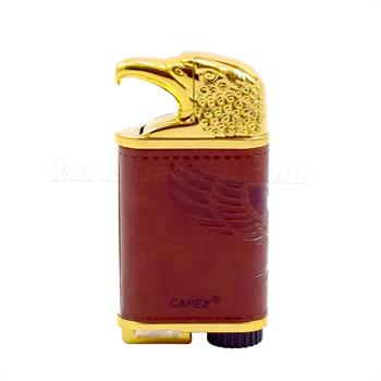 فندک کادویی جیبی چرمی عقاب طلایی