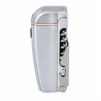فندک کپکس چند کاره ال ای دی دار نقره ای