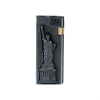 فندک گازی سنگی طرح  NEW YORK نقره ای