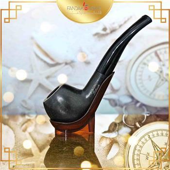 پیپ چوبی کاپتان بلک طرح ساده مشکی1