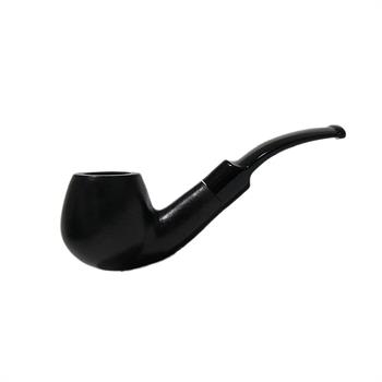 پیپ چوبی کاپتان بلک طرح ساده مشکی2