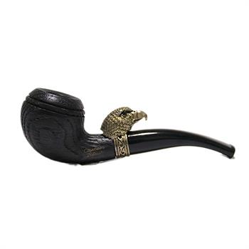 پیپ چوبی کاپتان بلک طرح عقاب مشکی6